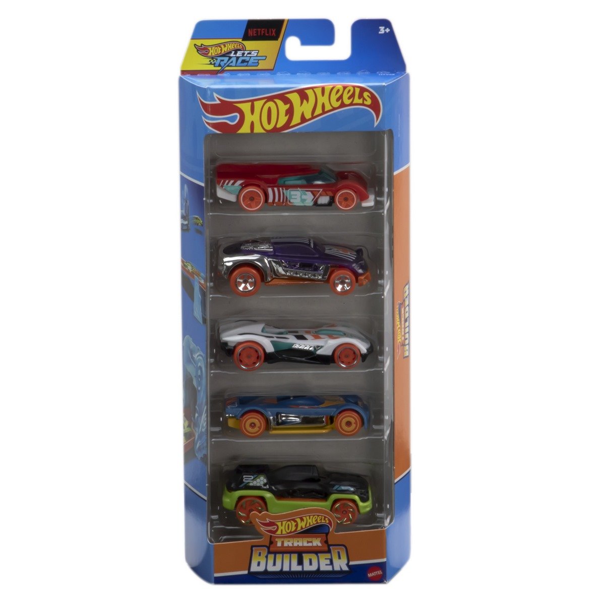 Pack 5 Autos Basicos Hotwheels - Track Builder